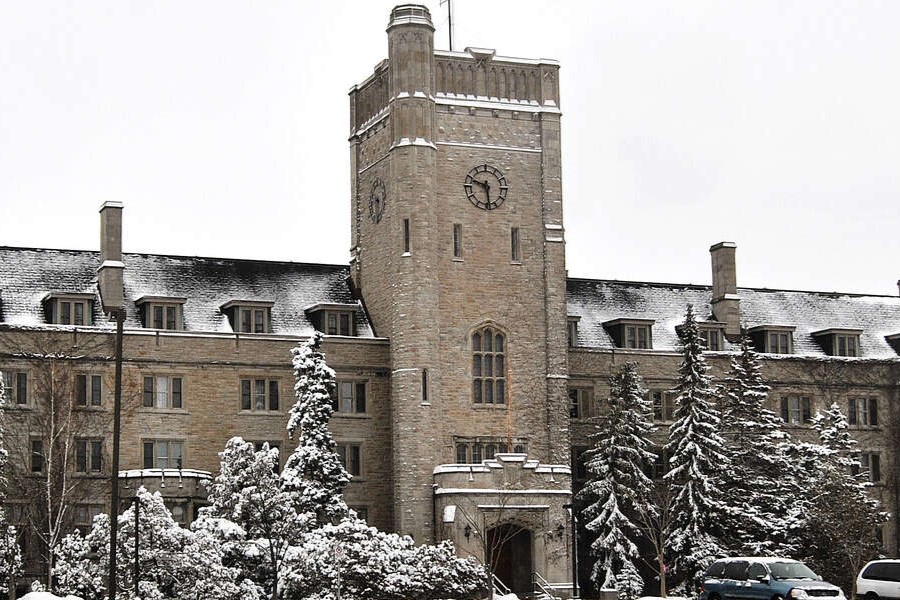 Johnston Hall in winter