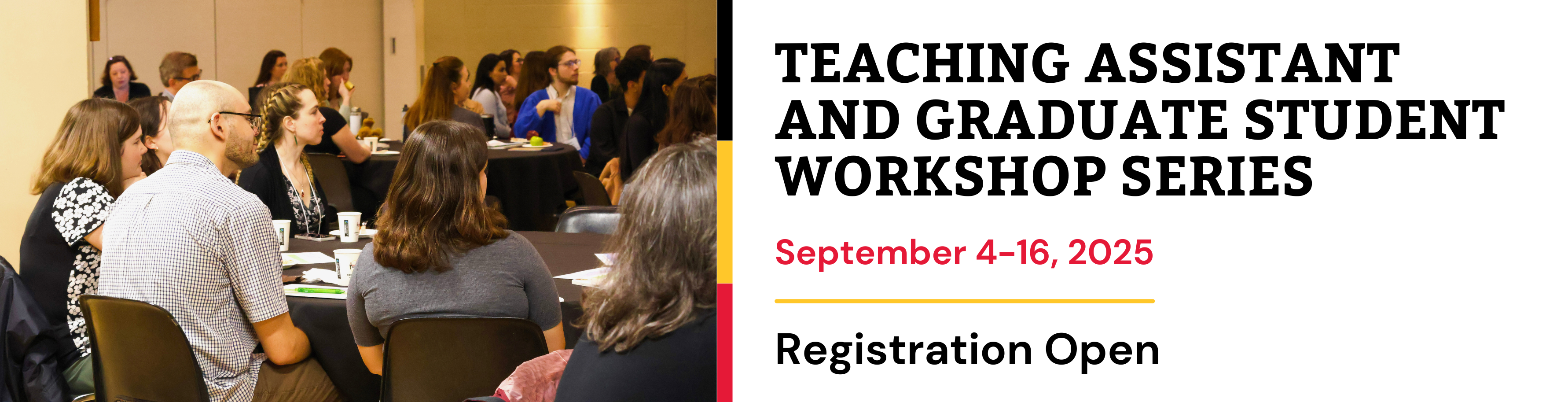 Banner for Teaching Assistants and Graduate Student Workshop Series