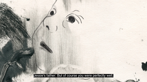 Screen capture of baby illustration from the Into the Light video