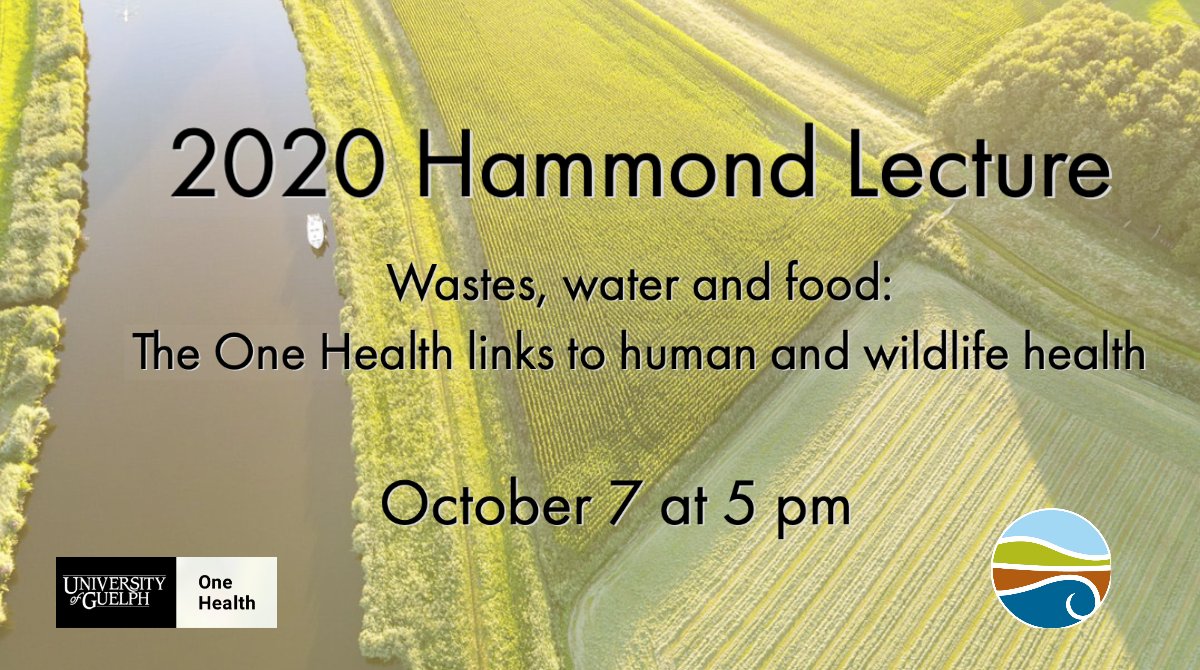 Banner announcing 2020 Hammond Lecture with image of water and fields.