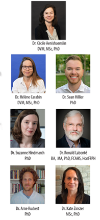 A graphic of a poster advertising the Global 1HN Summer Institute, June 14-16, 2021 featuring photographs of the presenters.