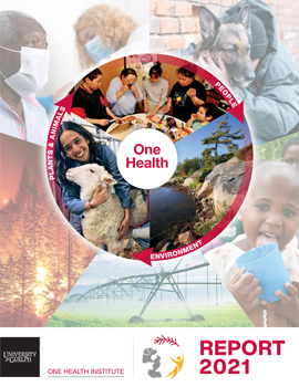 The cover of the University of Guelph One Health Institute's 2021 report 