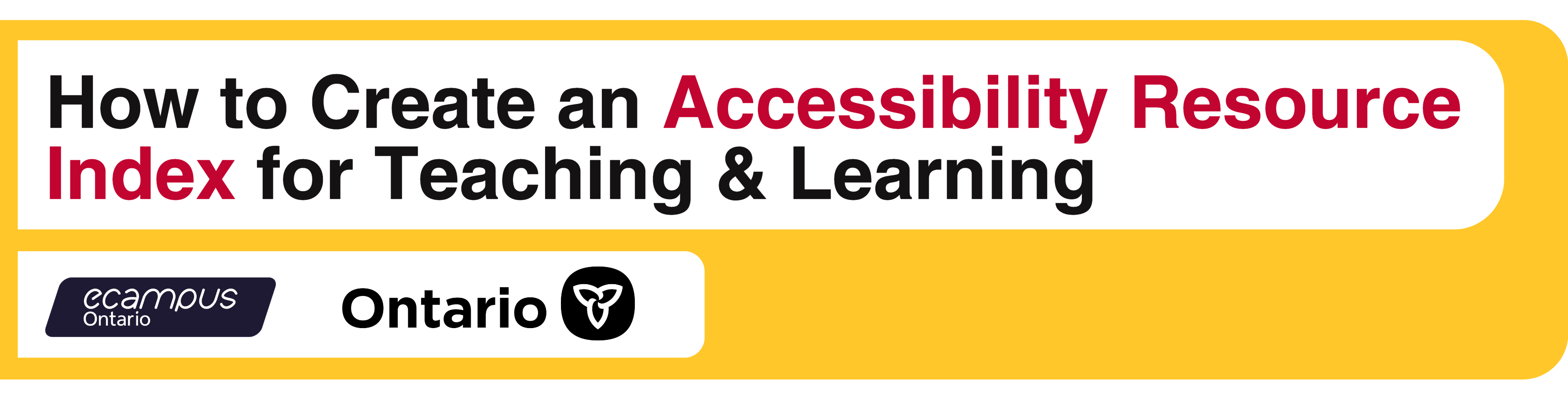 How to Create an Accessibility Resource Index for Teaching & Learning